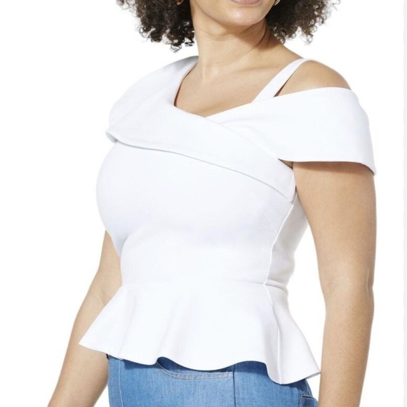 HFR x Undra Celeste Ponte Knit Origami Top Sea Salt Size Large - Picture 1 of 10